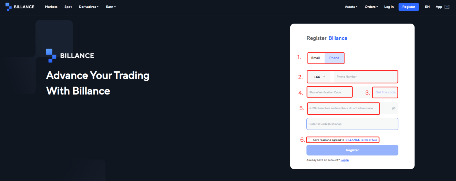Email verification code input screen on Tapbit.