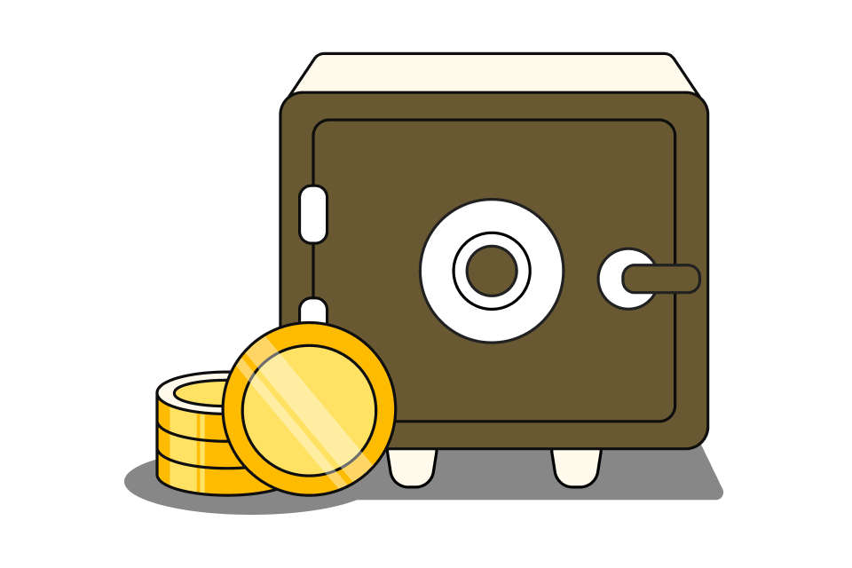A shield protecting crypto assets, symbolizing Tapbit's secure asset backing.
