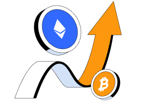 A graphic illustrating the key advantages of the Tapbit exchange, such as low fees, precise execution, and a wide range of assets.