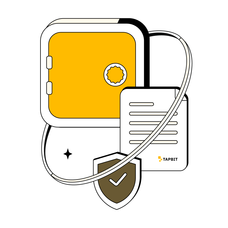 An icon of a certified audit report, representing the Tapbit reserves audit.